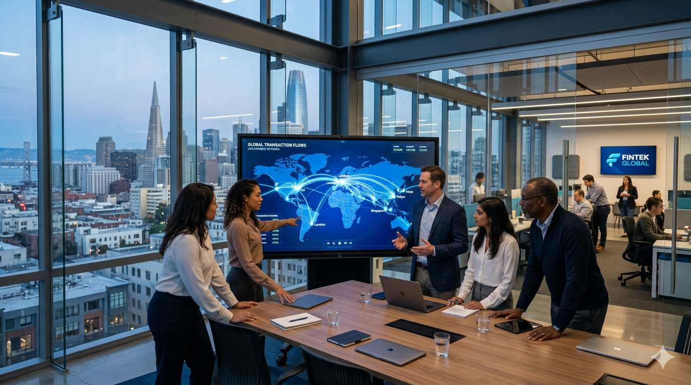 Sede de Ripple empresa en San Francisco con equipo trabajando en red de pagos globales RippleNet