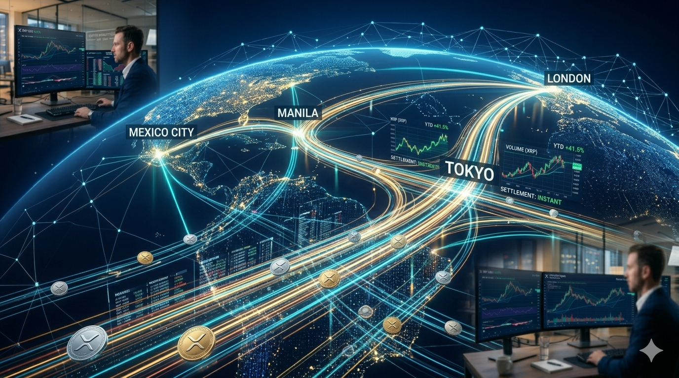 XRP como activo puente en pagos internacionales: RippleNet conecta bancos en México, Filipinas, Japón y Reino Unido con liquidación instantánea