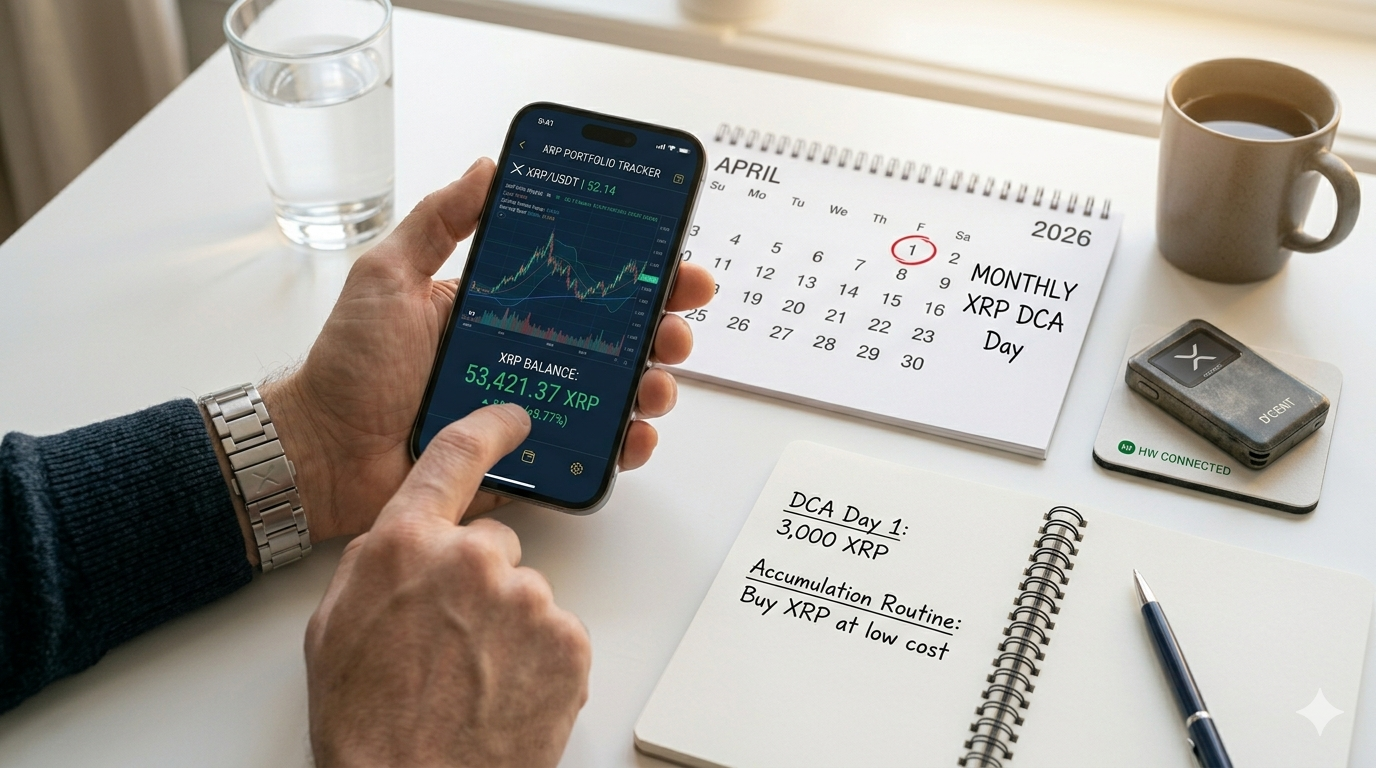 Rutina DCA mensual con Binance US Advanced Trading: compra de XRP el día 1 de cada mes con 0% de comisión