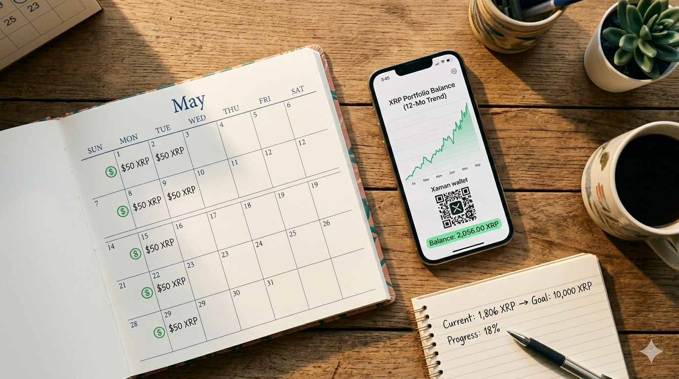 Estrategia DCA mensual para comprar XRP desde Latinoamérica: acumulación constante hacia la meta de 10,000 XRP