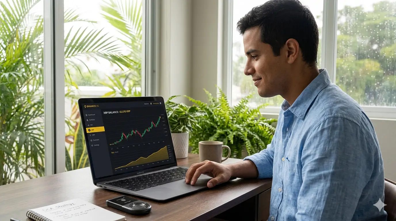Experiencia personal acumulando XRP en Binance US desde Puerto Rico: estrategia DCA mensual con comisiones bajas y retiro a D'CENT wallet
