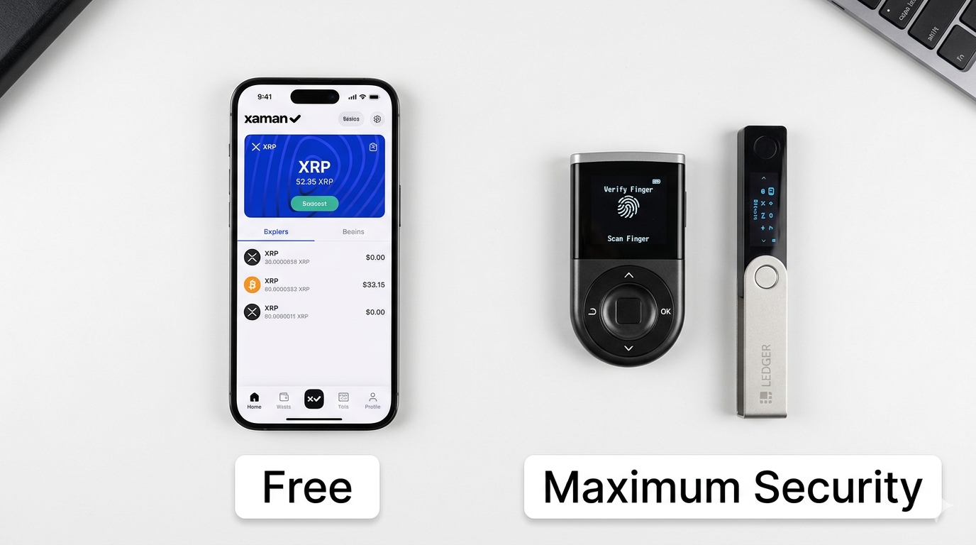 Xaman wallet XRP vs hardware wallets: comparativa de seguridad, costo y facilidad de uso para elegir la mejor opción según tu cantidad de XRP