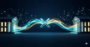 On-Demand Liquidity Ripple ODL: red global de pagos instantáneos con líneas de conexión azules sobre mapa mundial, representando transferencias internacionales con XRP