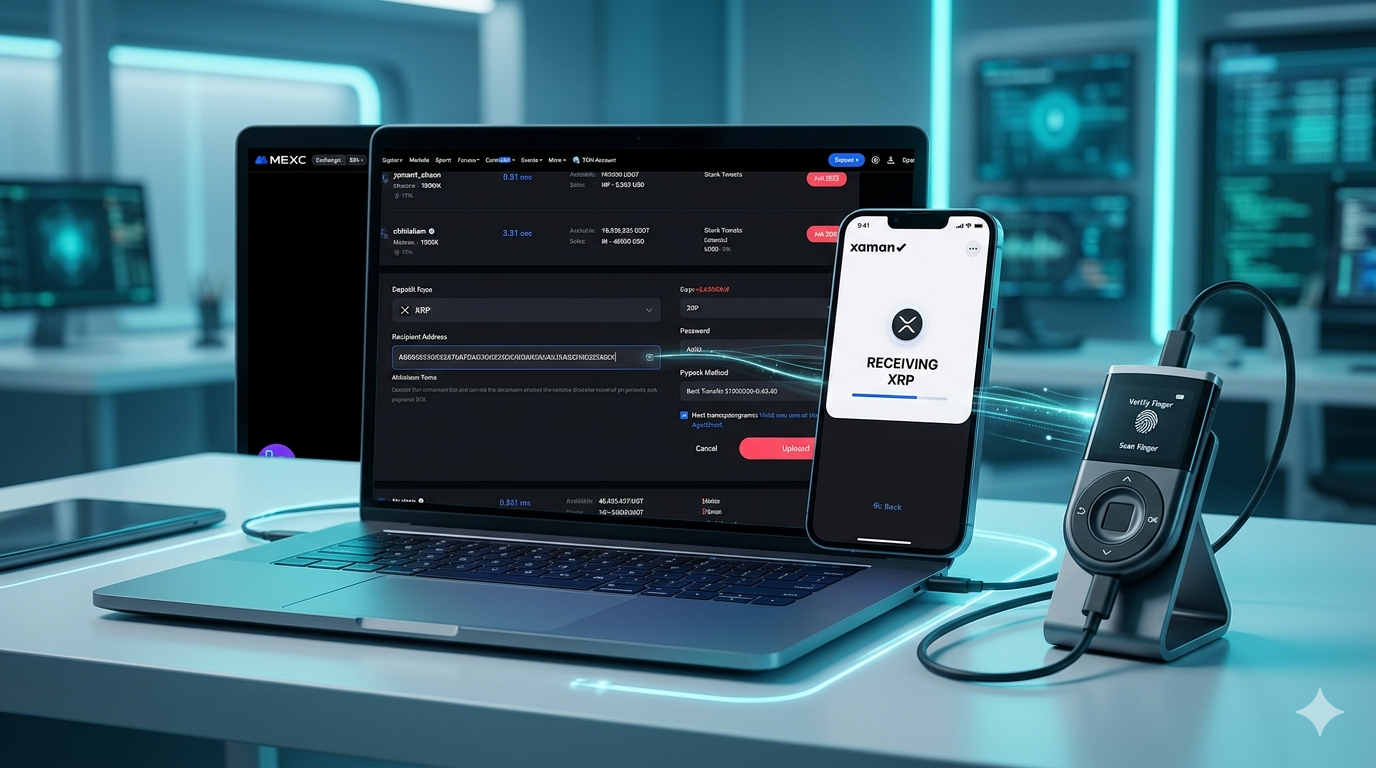 Retirar XRP de MEXC a wallet personal: proceso de retiro a Xaman o D'CENT hardware wallet con Destination Tag opcional para wallets propias
