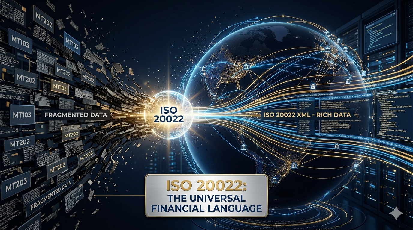 ISO 20022 XRP 2026: estándar internacional de mensajería financiera que reemplaza formatos MT de SWIFT — Ripple miembro del grupo regulador desde 2020