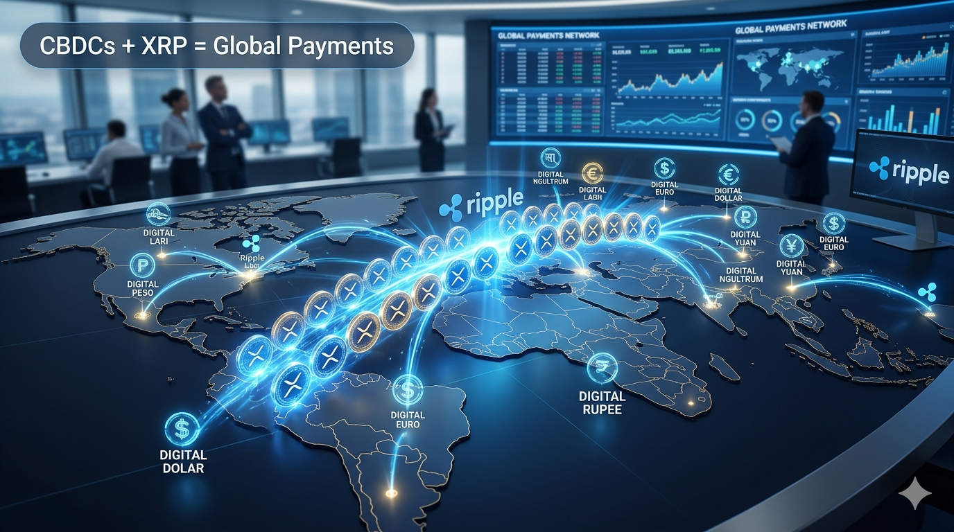 XRP y CBDCs 2026: Ripple como infraestructura para monedas digitales de bancos centrales en Colombia, Georgia, Bután, Montenegro y Hong Kong — XRP como puente neutral entre CBDCs