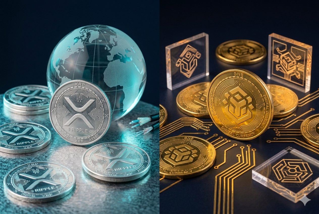 Casos de uso XRP vs BNB 2026 Casos de uso XRP vs BNB 2026 — XRP para pagos internacionales y remesas, BNB para DeFi y ecosistema Binance