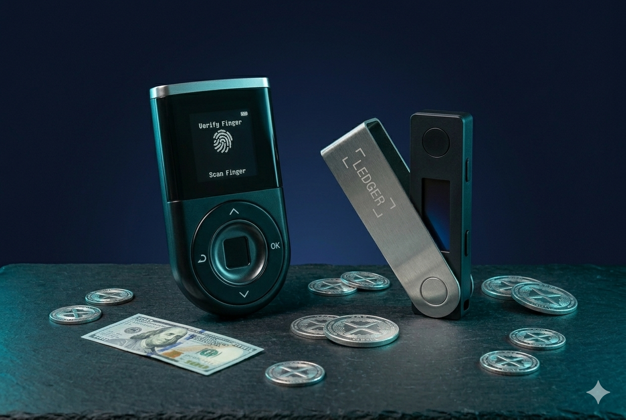 Mejores wallets para guardar XRP seguro en Puerto Rico 2026 Hardware wallets para guardar XRP en Puerto Rico: D'CENT Biometric Wallet y Ledger Nano S Plus