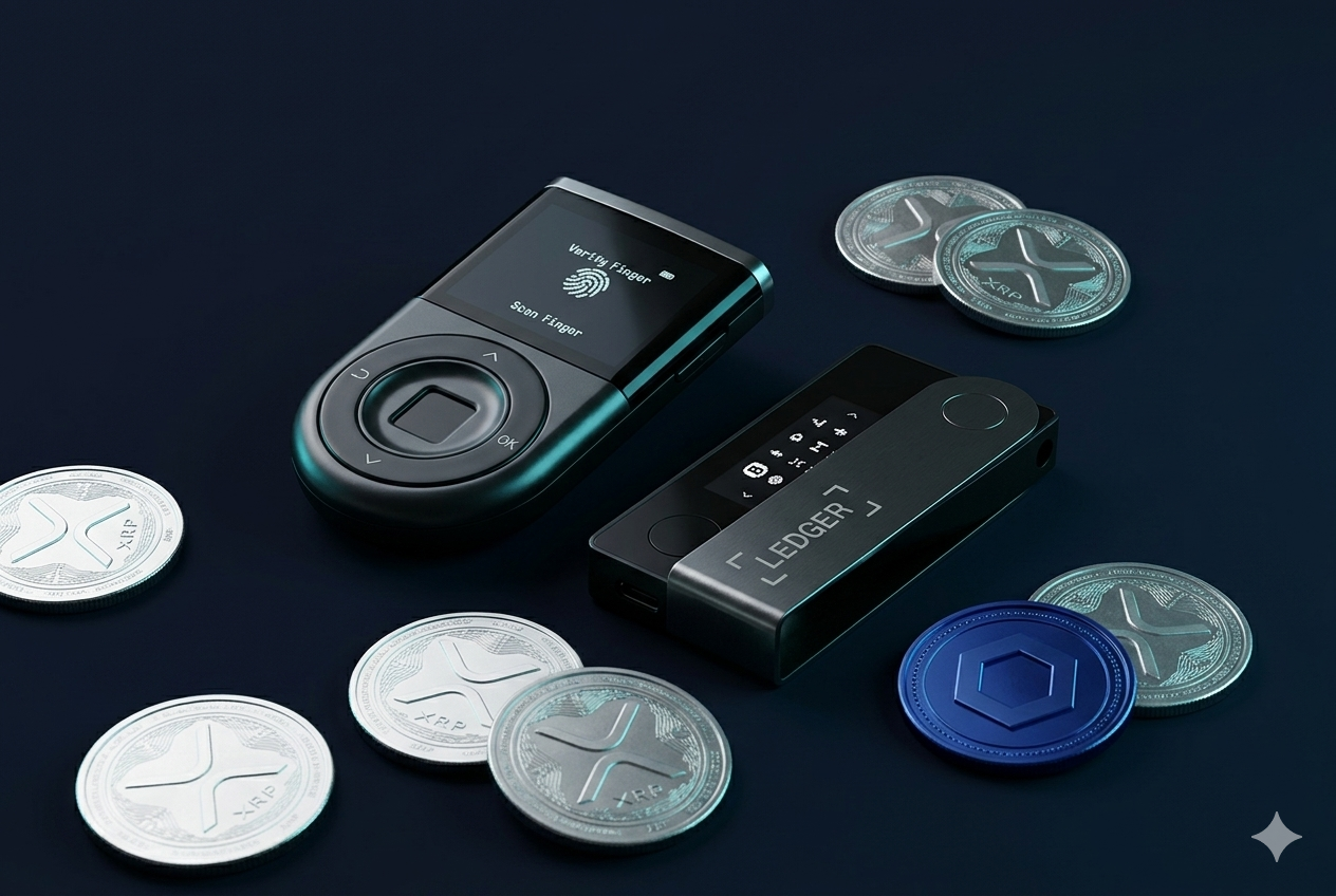 Hardware wallets para guardar XRP y Chainlink LINK 2026