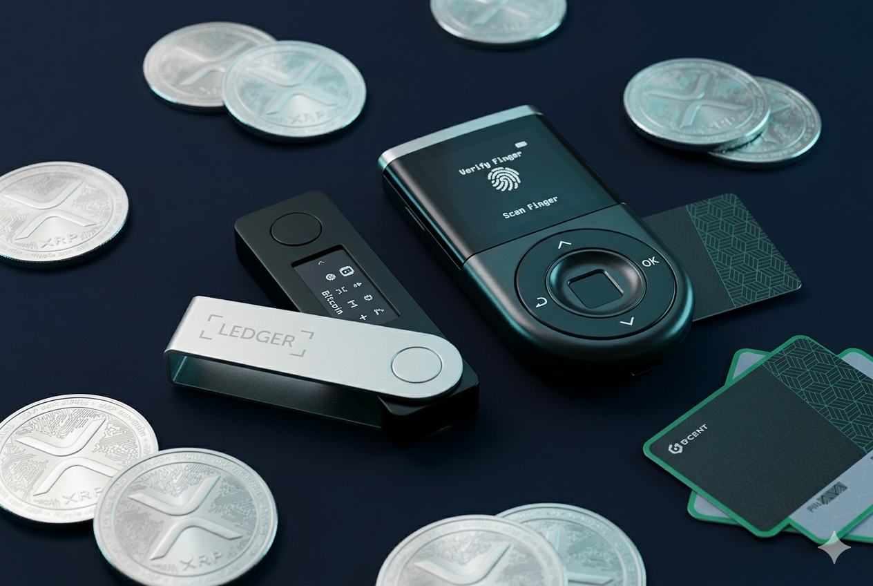 Wallets hardware para guardar XRP y HBAR D'CENT Ledger 2026