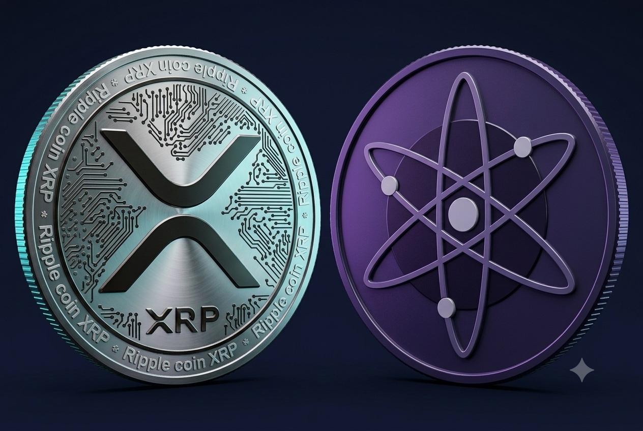 XRP vs Cosmos ATOM 2026 comparativa completa