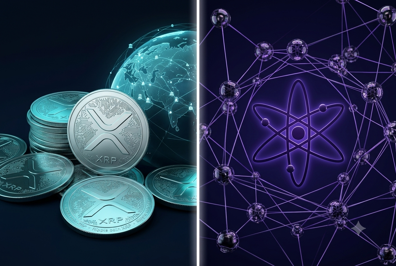Casos de uso XRP vs Cosmos ATOM pagos DeFi 2026