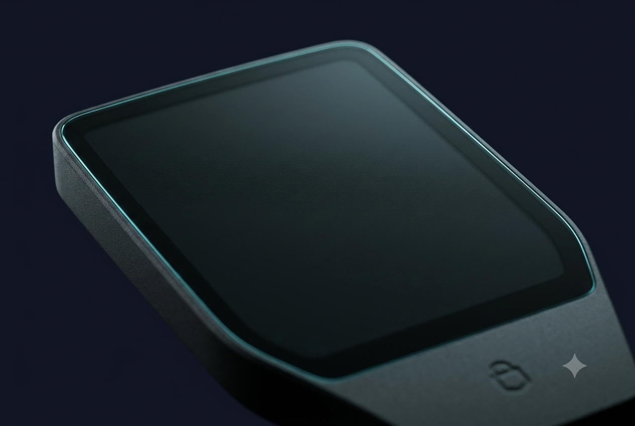 Trezor Safe 7 — Pantalla táctil 2.5 pulgadas y diseño premium Trezor Safe 7 pantalla táctil 2.5 pulgadas 2026 — la pantalla más grande de la línea Safe con carga inalámbrica Qi y kill switch Bluetooth físico para máxima seguridad