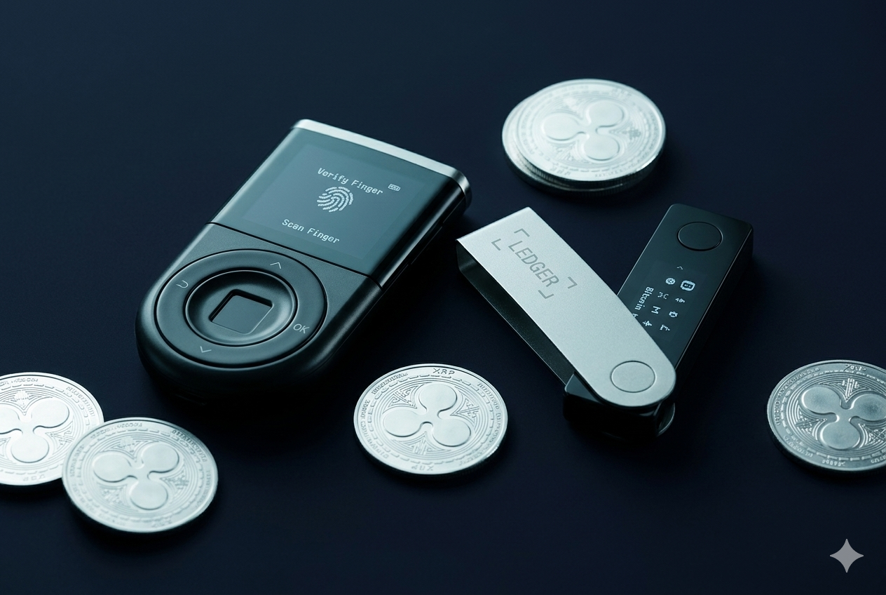 Hardware wallet D'CENT Ledger para guardar XRP acumulado DCA