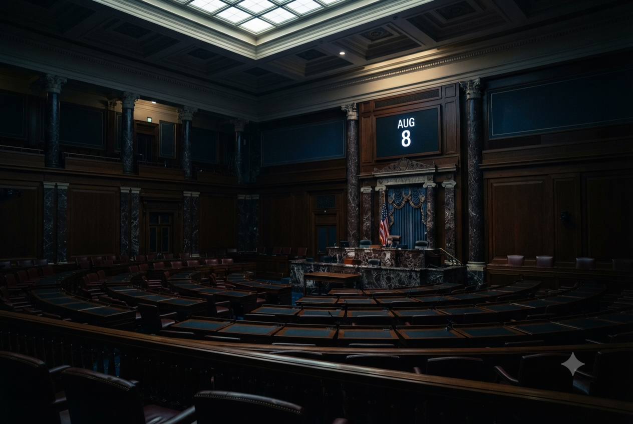 Senado Estados Unidos CLARITY Act receso agosto 2026
