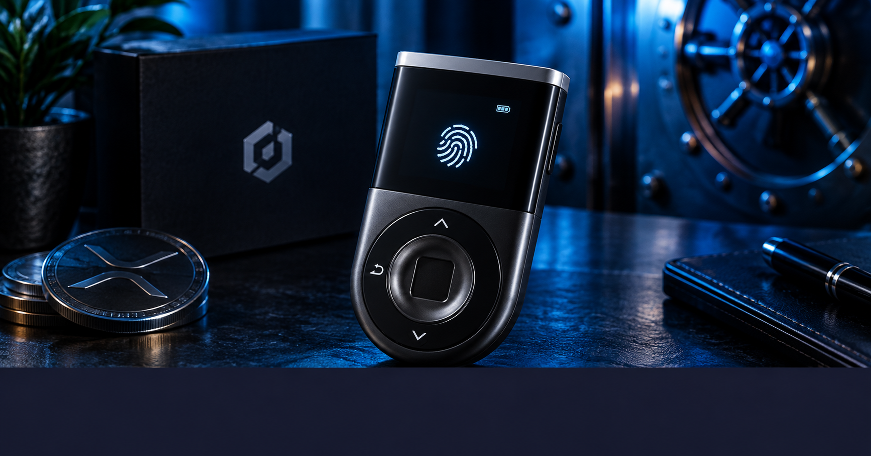 Hardware wallet DCENT Biometric para guardar XRP de forma segura